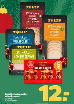 Netto Pålækker pålæg eller salami-hapser tilbud