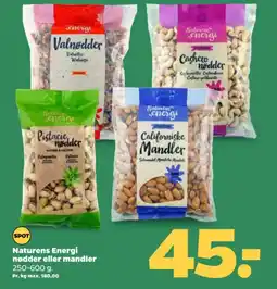 Netto Naturens Energi nødder eller mandler tilbud