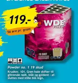 Bilka Powder no. 1 19 skud tilbud