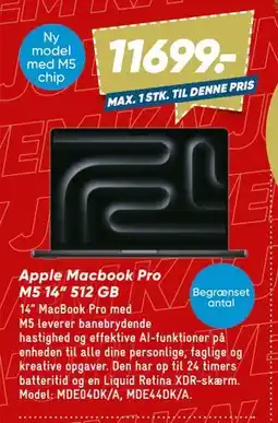 Bilka Apple Macbook Pro M5 14” 512 GB tilbud