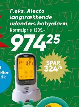 Bilka Alecto langtrækkende udendørs babyalarm tilbud
