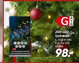 Bilka 200 LED lyskæde tilbud