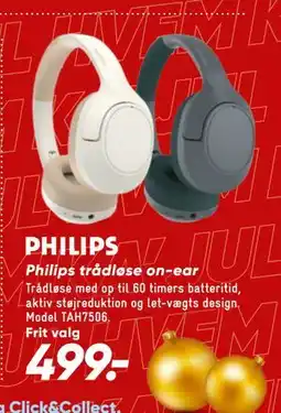 Bilka Philips trådløse on-ear tilbud