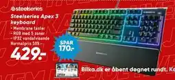 Bilka Steelseries Apex 3 keyboard tilbud