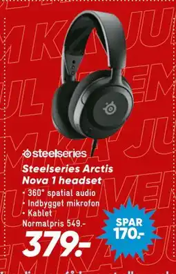 Bilka Steelseries Arctis Nova 1 headset tilbud