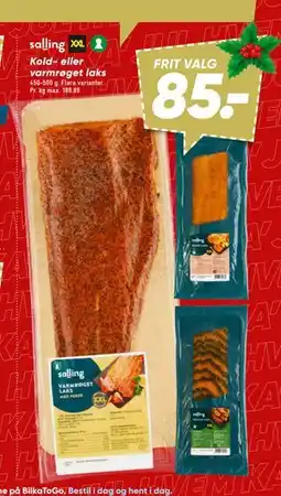 Bilka Kold- eller varmrøget laks tilbud