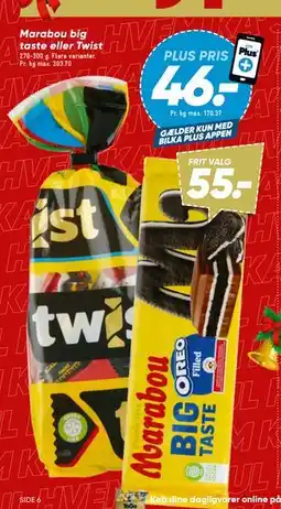 Bilka Marabou big taste eller Twist tilbud