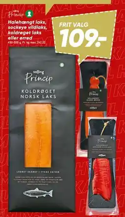 Bilka Halehængt laks, sockeye vildlaks, koldrøget laks eller ørred tilbud