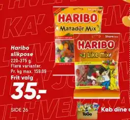 Bilka Haribo slikpose tilbud