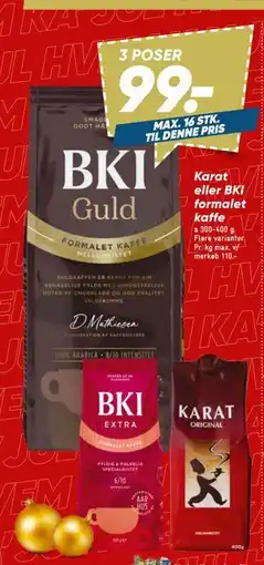 Bilka Karat eller BKI formalet kaffe tilbud