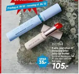 Bilka just click it! mascara eller juicy lip butter tilbud