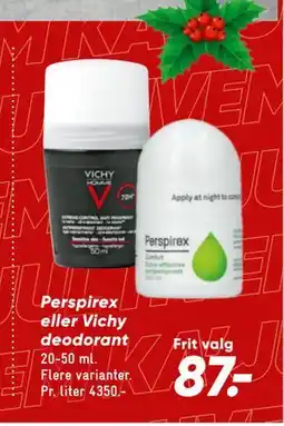 Bilka Perspirex eller Vichy deodorant tilbud