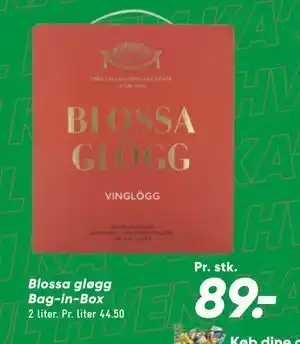 Bilka Blossa gløgg Bag-in-Box tilbud