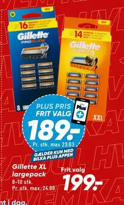 Bilka Gillette XL largepack tilbud