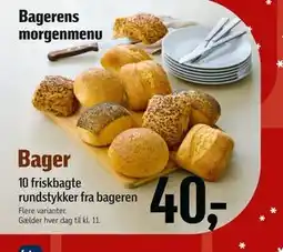Føtex 10 friskbagte rundstykker fra bageren tilbud