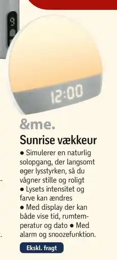 Føtex Sunrise vækkeur tilbud