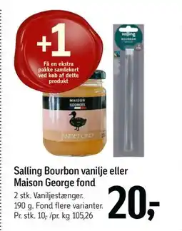 Føtex Salling Bourbon vanilje eller Maison George fond tilbud