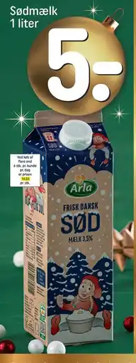 REMA 1000 Sødmælk 1 liter tilbud