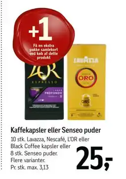 Føtex Kaffekapsler eller Senseo puder tilbud