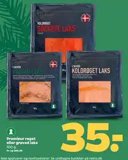 Netto Premieur røget eller gravad laks tilbud