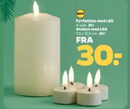 Netto Fyrfadslys med LED tilbud