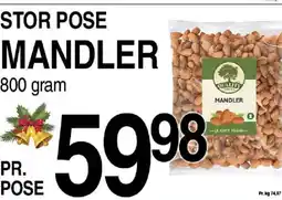 ABC Lavpris Stor pose mandler tilbud