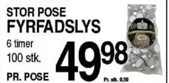 Stor pose fyrfadslys