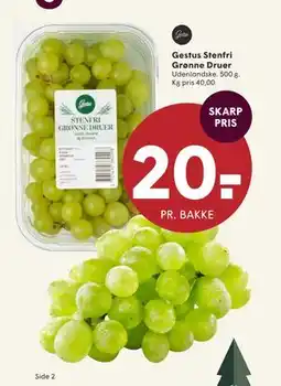SPAR Gestus Stenfri Grønne Druer tilbud