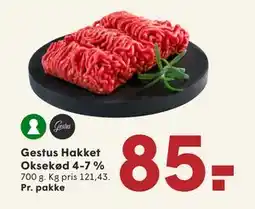 SPAR Gestus Hakket Oksekød 4-7 % tilbud