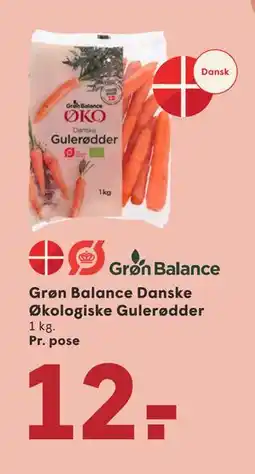 SPAR Grøn Balance Danske Økologiske Gulerødder tilbud