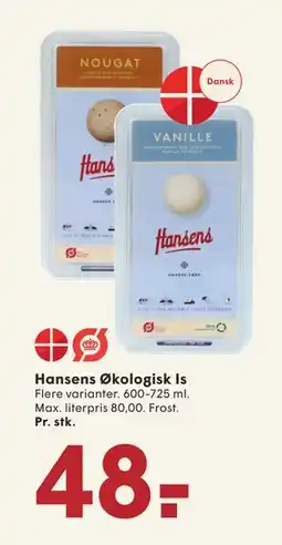 SPAR Hansens Økologisk Is tilbud