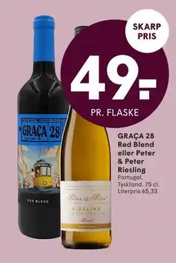 SPAR GRAÇA 28 Red Blend eller Peter & Peter Riesling tilbud
