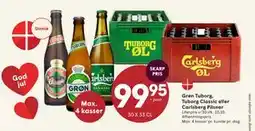 SPAR Grøn Tuborg, Tuborg Classic eller Carlsberg Pilsner tilbud