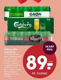 SPAR Tuborg eller Carlsberg tilbud