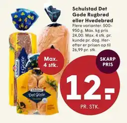 SPAR Schulstad Det Gode Rugbrød eller Hvedebrød tilbud