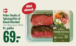 Min Købmand Peber Steaks af Tykstegsfilet af Dansk Oksekød tilbud
