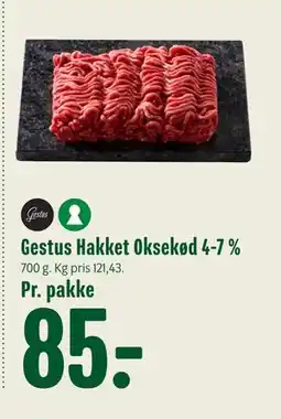 Min Købmand Gestus Hakket Oksekød 4-7 % tilbud