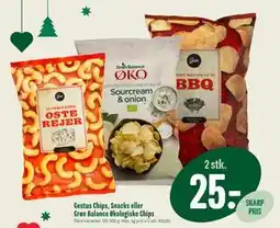 Min Købmand Gestus Chips, Snacks eller Grøn Balance Økologiske Chips tilbud