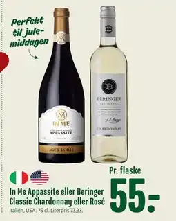 Min Købmand In Me Appassite eller Beringer Classic Chardonnay eller Rosé tilbud