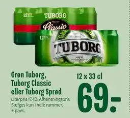 Min Købmand Grøn Tuborg, Tuborg Classic eller Tuborg Sprød tilbud