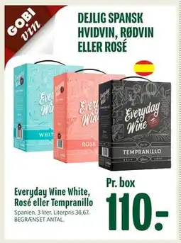 Min Købmand Everyday Wine White, Rosé eller Tempranillo tilbud