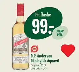 Min Købmand O.P. Anderson Økologisk Aquavit tilbud