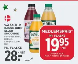 MENY VALSØLILLE DANSK JUICE ELLER SMOOTHIE tilbud
