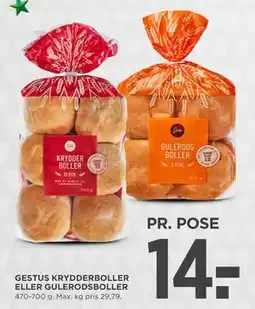 MENY GESTUS KRYDDERBOLLER ELLER GULERODSBOLLER tilbud