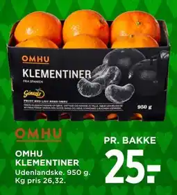 MENY OMHU KLEMENTINER tilbud