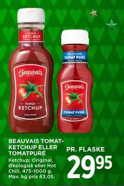 MENY BEAUVAIS TOMATKETCHUP ELLER TOMATPURÉ tilbud