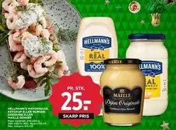 MENY HELLMANN’S MAYONNAISE, KETCHUP ELLER BURGER DRESSING ELLER MAILLE SENNEP tilbud
