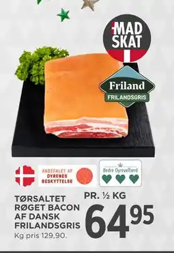 MENY TØRSALTET RØGET BACON AF DANSK FRILANDSGRIS tilbud