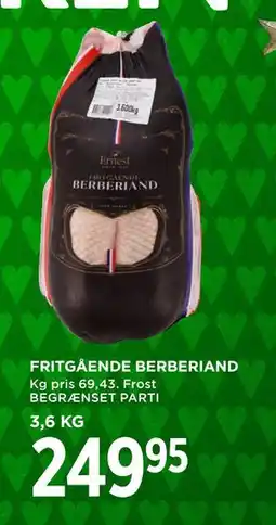 MENY FRITGÅENDE BERBERIAND tilbud