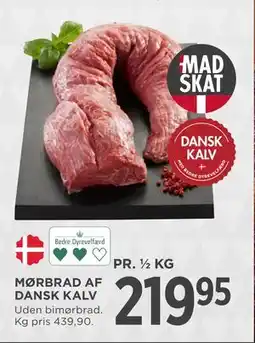 MENY MØRBRAD AF DANSK KALV tilbud